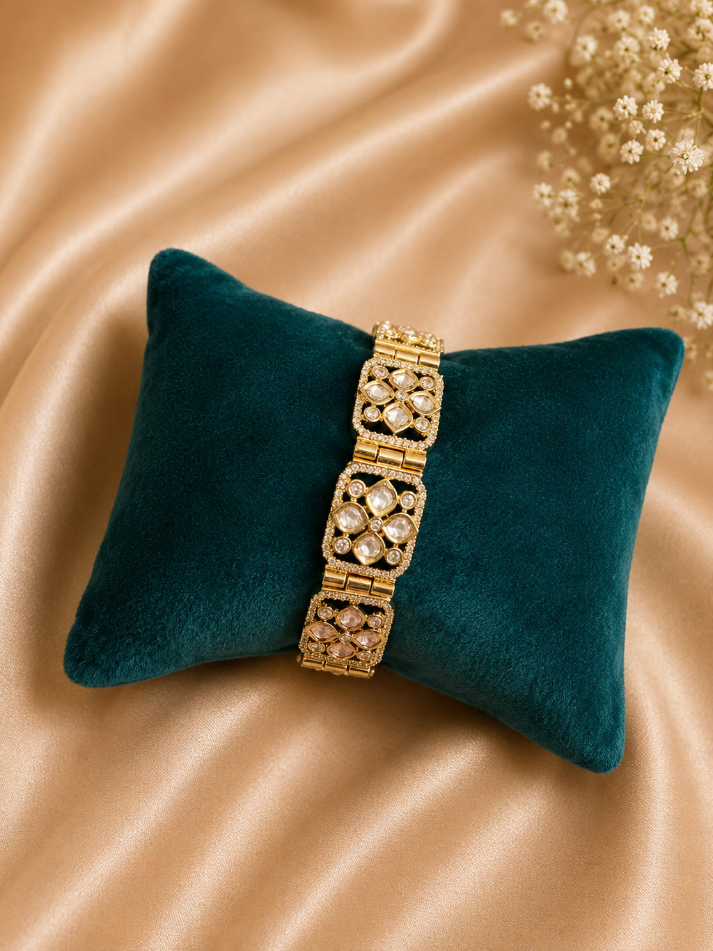 Kundan Polki Bracelet for Women | Traditional Statement Bracelet | Wedding & Festive Jewellery
