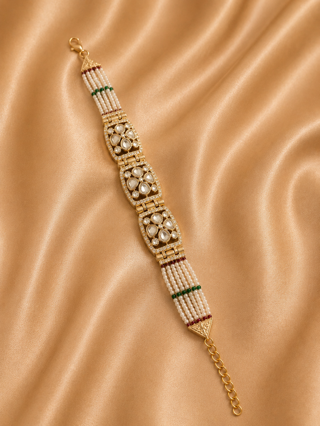 Kundan Polki Bracelet for Women | Traditional Statement Bracelet | Wedding & Festive Jewellery