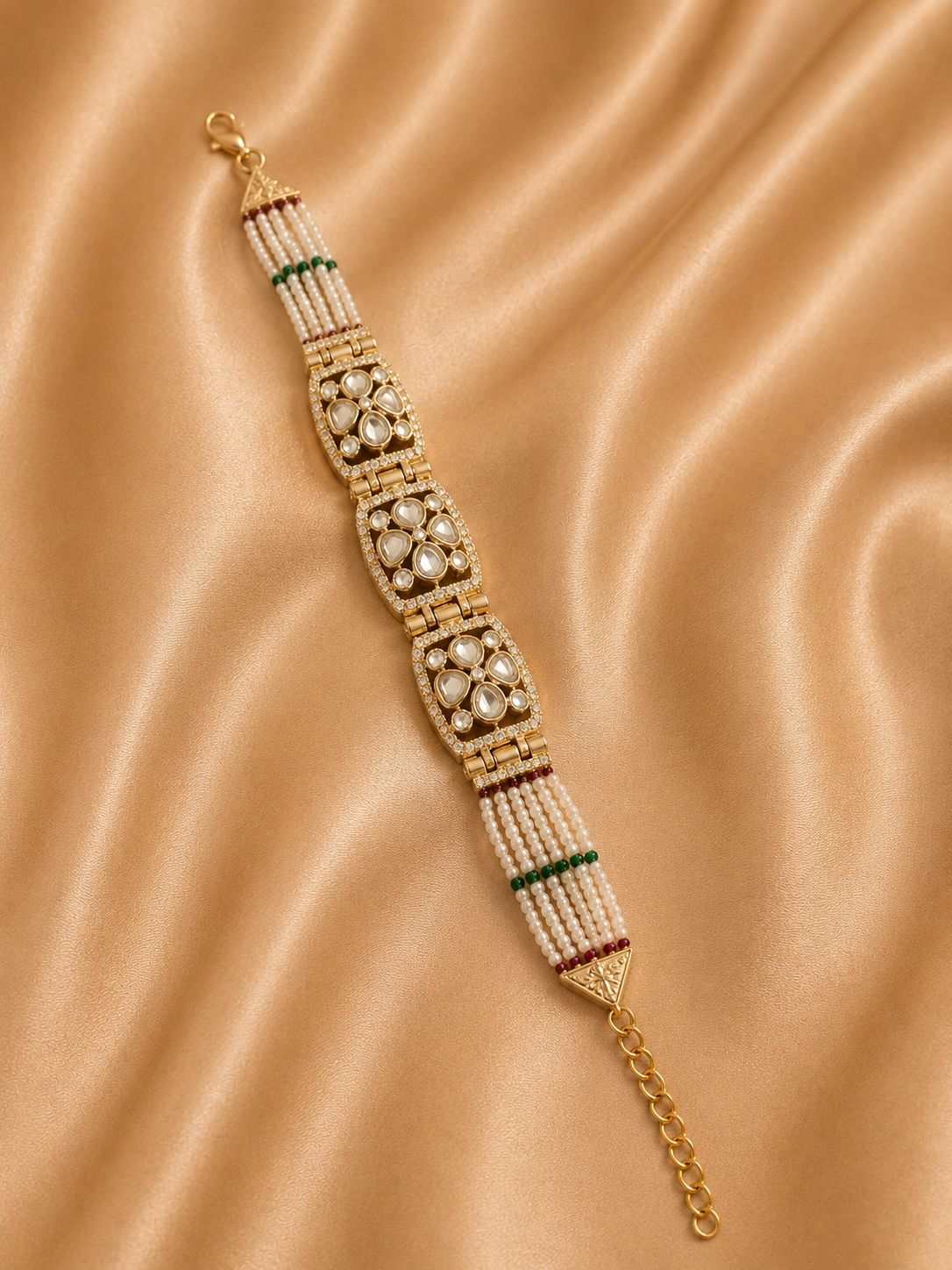 Kundan Polki Bracelet for Women | Traditional Statement Bracelet | Wedding & Festive Jewellery