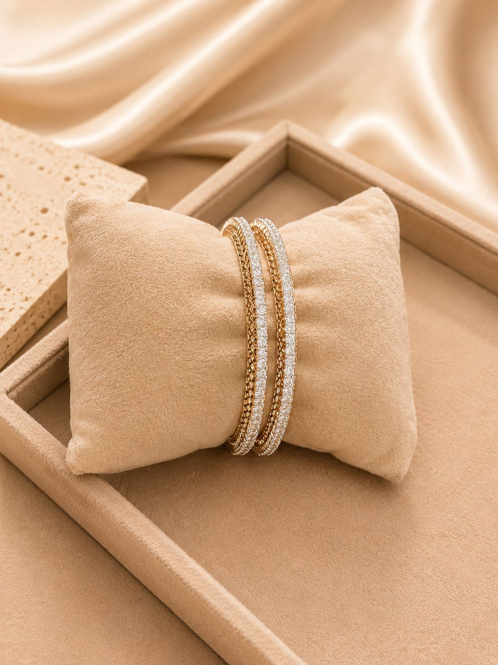 Elegant Diamond Style Stackable Bangles for Women