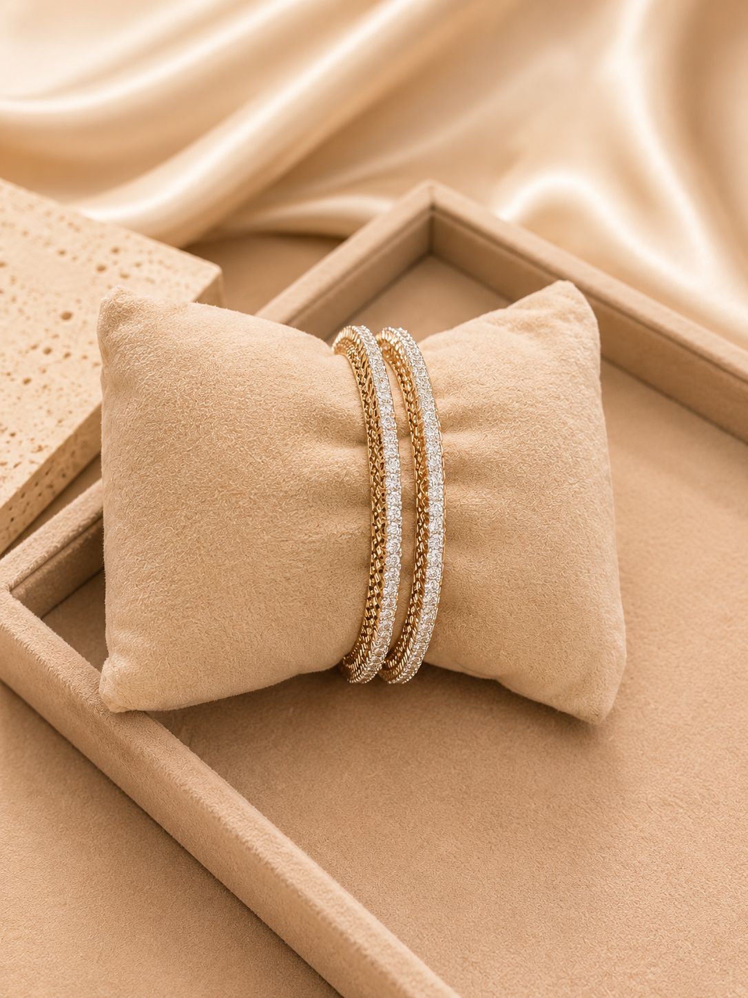 Elegant Diamond Style Stackable Bangles for Women