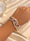 Ruby Diamond Look Adjustable Bracelet