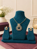 Diamond Teardrop Pendant Necklace Set