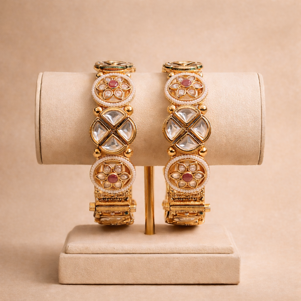Kundan Meenakari Bangles