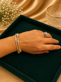 Dual Crystal Designer Kada Bracelet Set