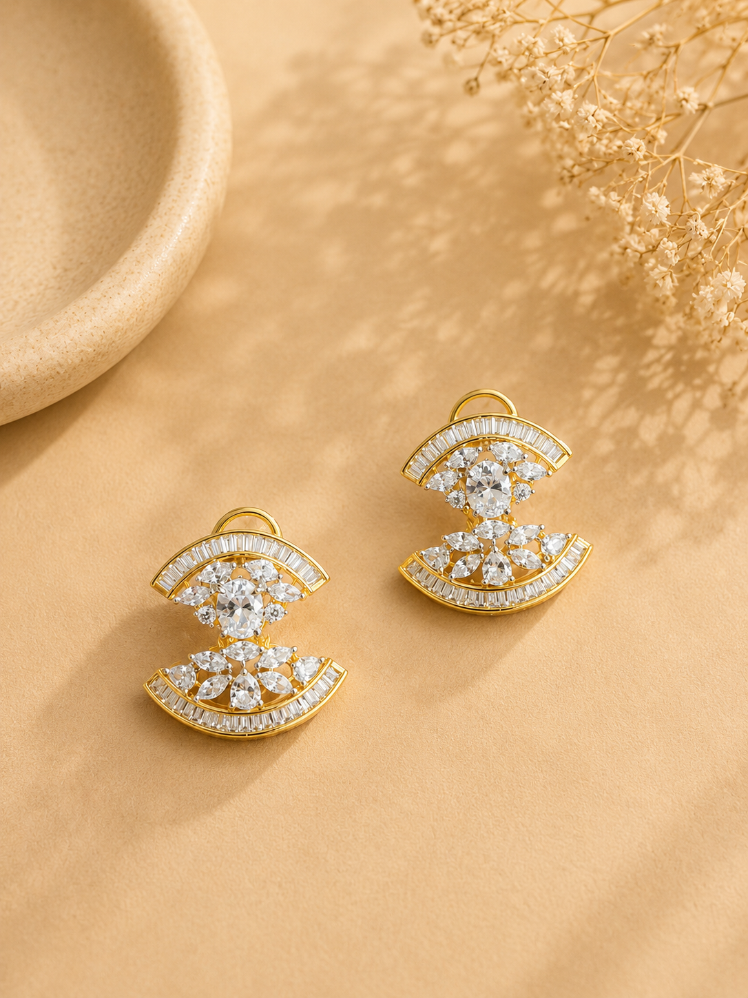 American Diamond Statement Necklace Set with Earrings for Women | Party & Wedding Jewellery