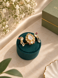 Pearl Ruby Statement Adjustable Ring