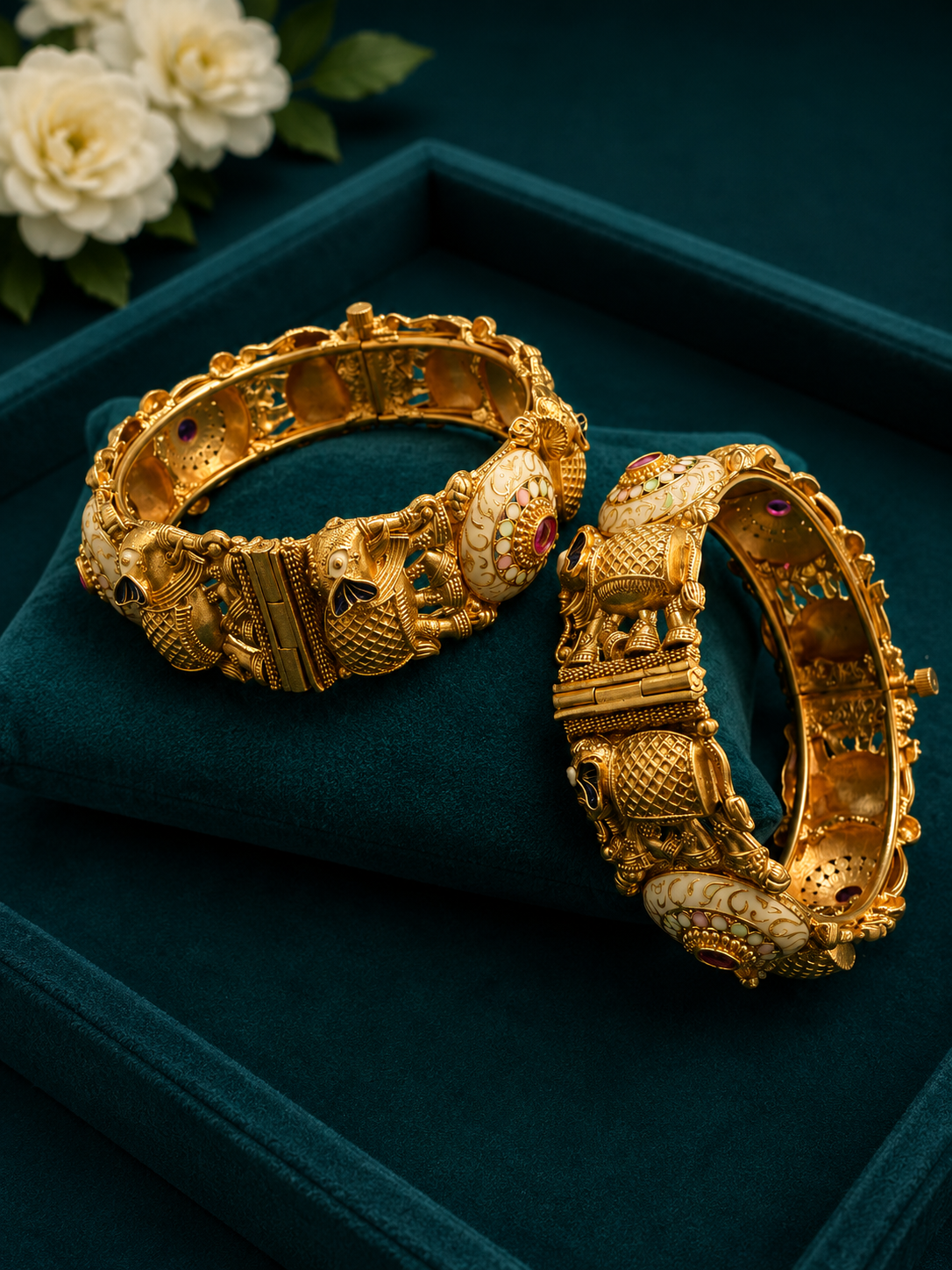 Royal Enamel Antique Kada Bangles