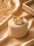 Adjustable luxury Multi Layer Crystal Ring for Women