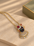 Black Meenakari Diamond Look Necklace Set