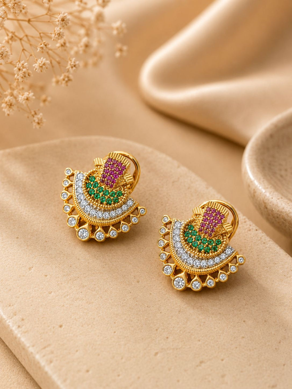 Krishna Face Pendant Necklace Set