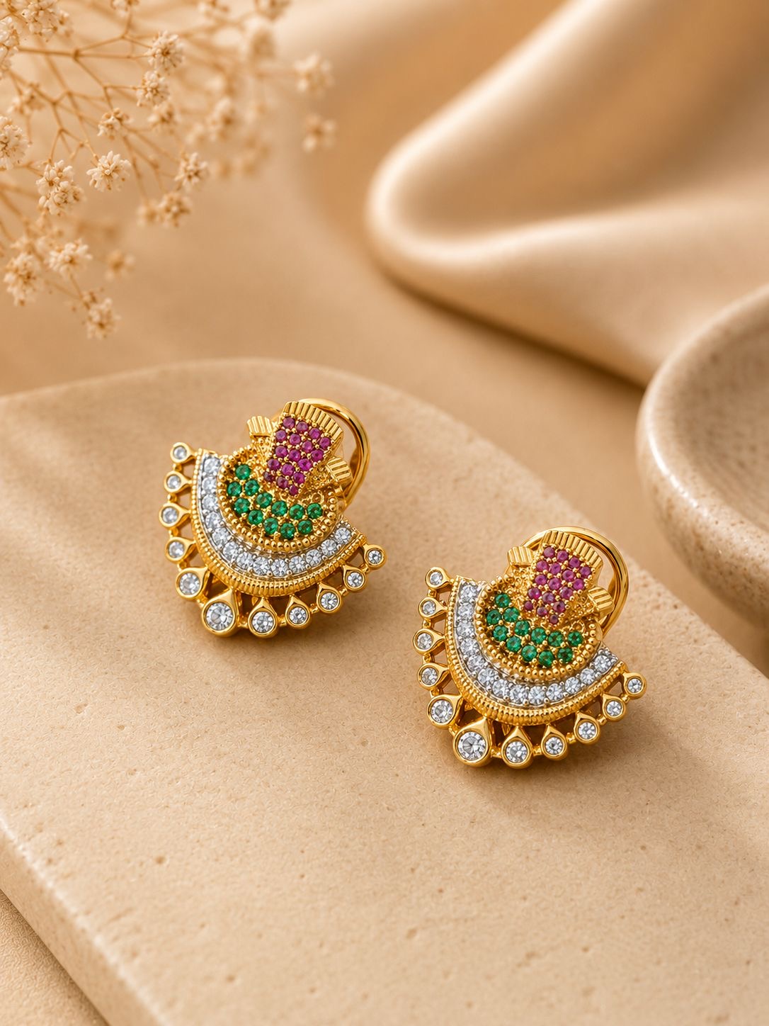 Krishna Face Pendant Necklace Set