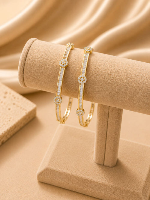 Diamond Style Dual Kada Bracelet Set for Women