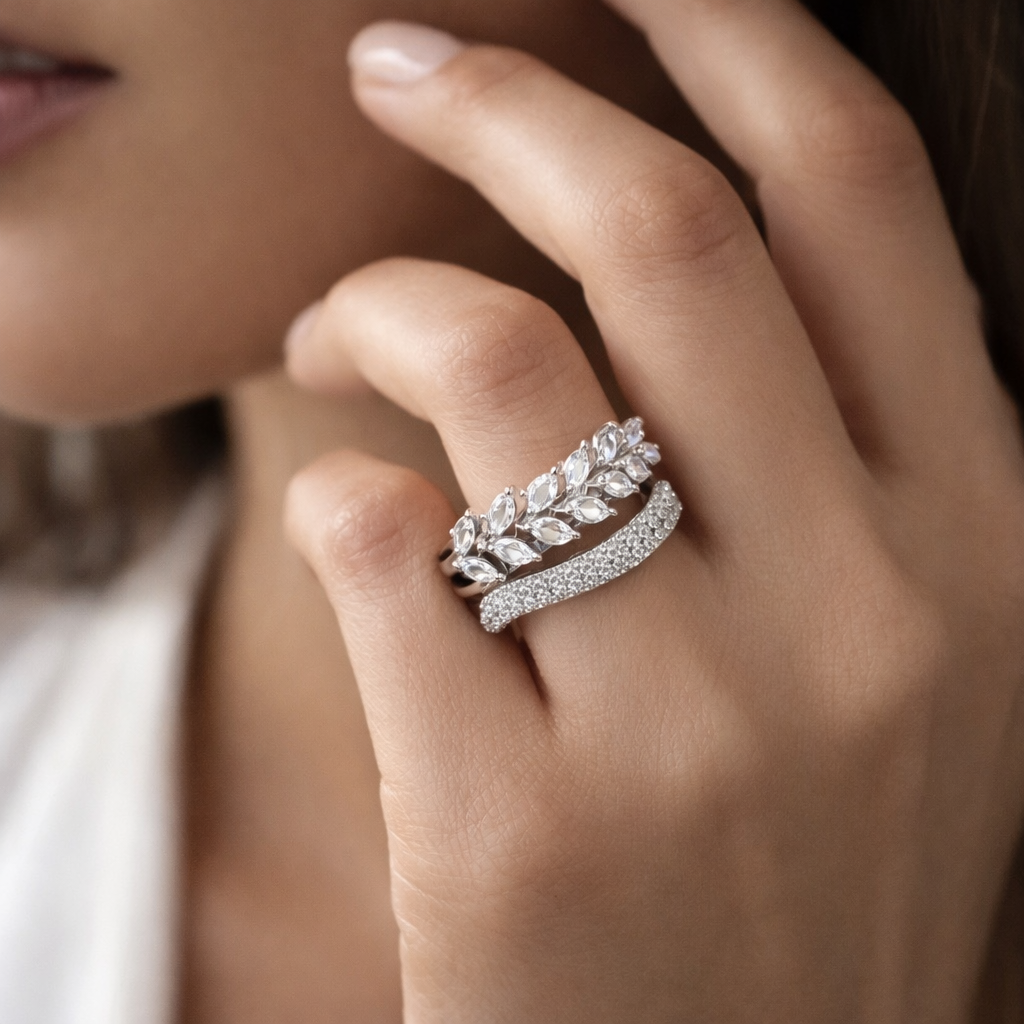 AD Diamond Crystal Ring