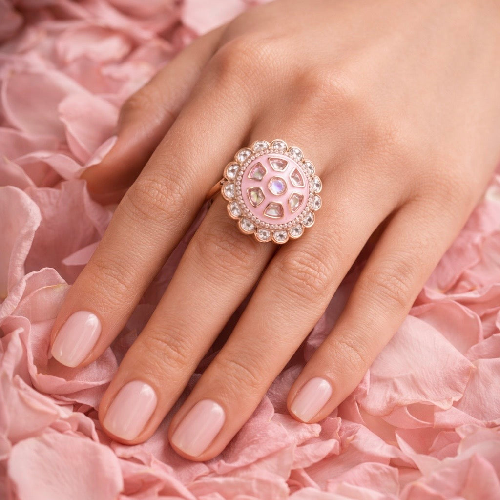 Polki Halo Cocktail Ring