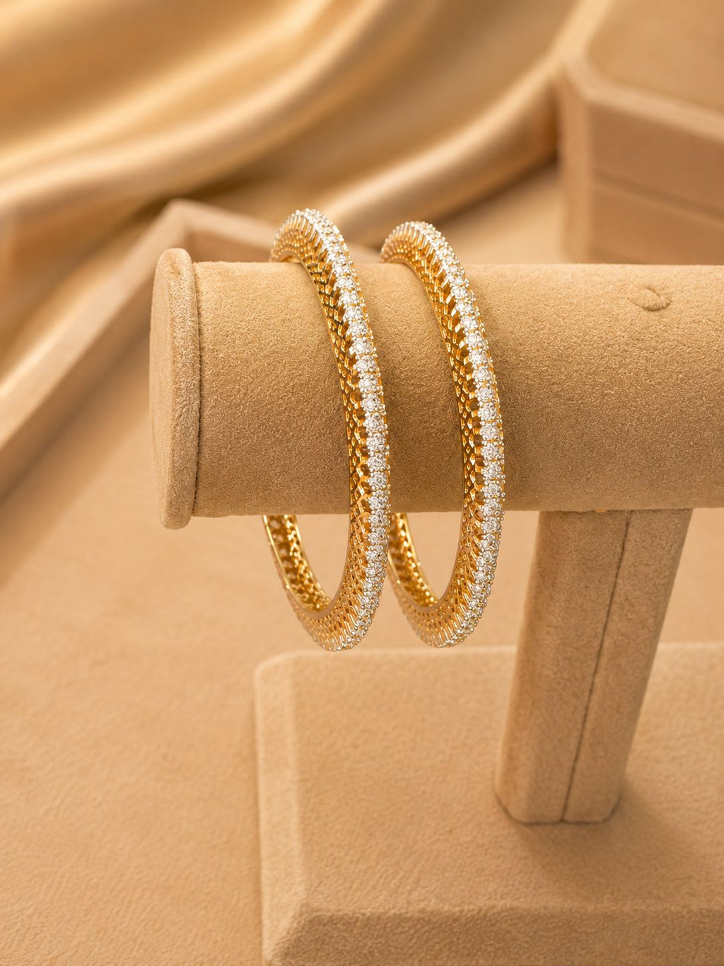 Elegant Diamond Style Stackable Bangles for Women