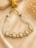 Kundan Pearl Choker Necklace Set for Women | Traditional Wedding Jewellery