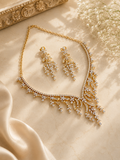 Diamond Cascade Necklace Set | Luxury Statement Diamond Look Jewellery
