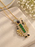 Green Krishna Diamond Look Necklace Set