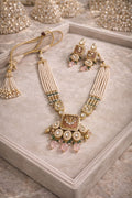 Pearl Polki Tassel Necklace Set