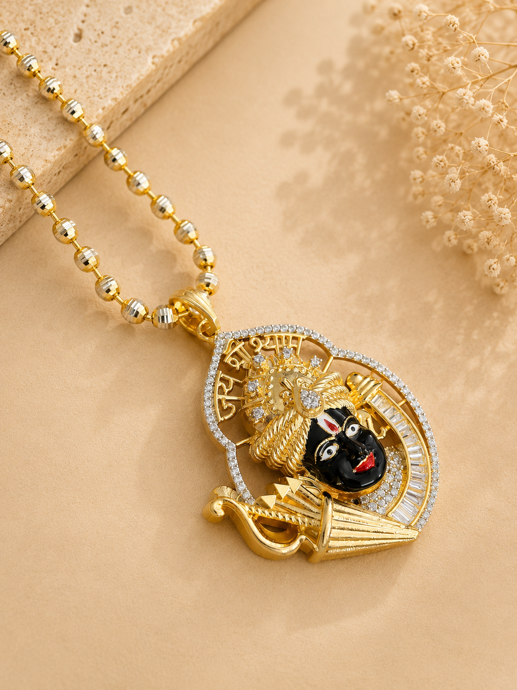 Shree Krishna Pendant Necklace Set for Women | Spiritual Designer Jewellery