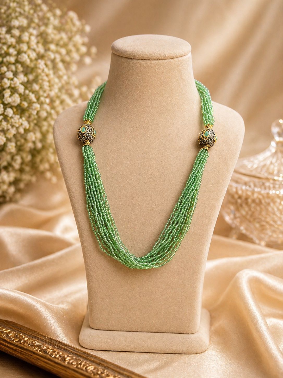 Midnight Sapphire Multi Layer Beaded Necklace