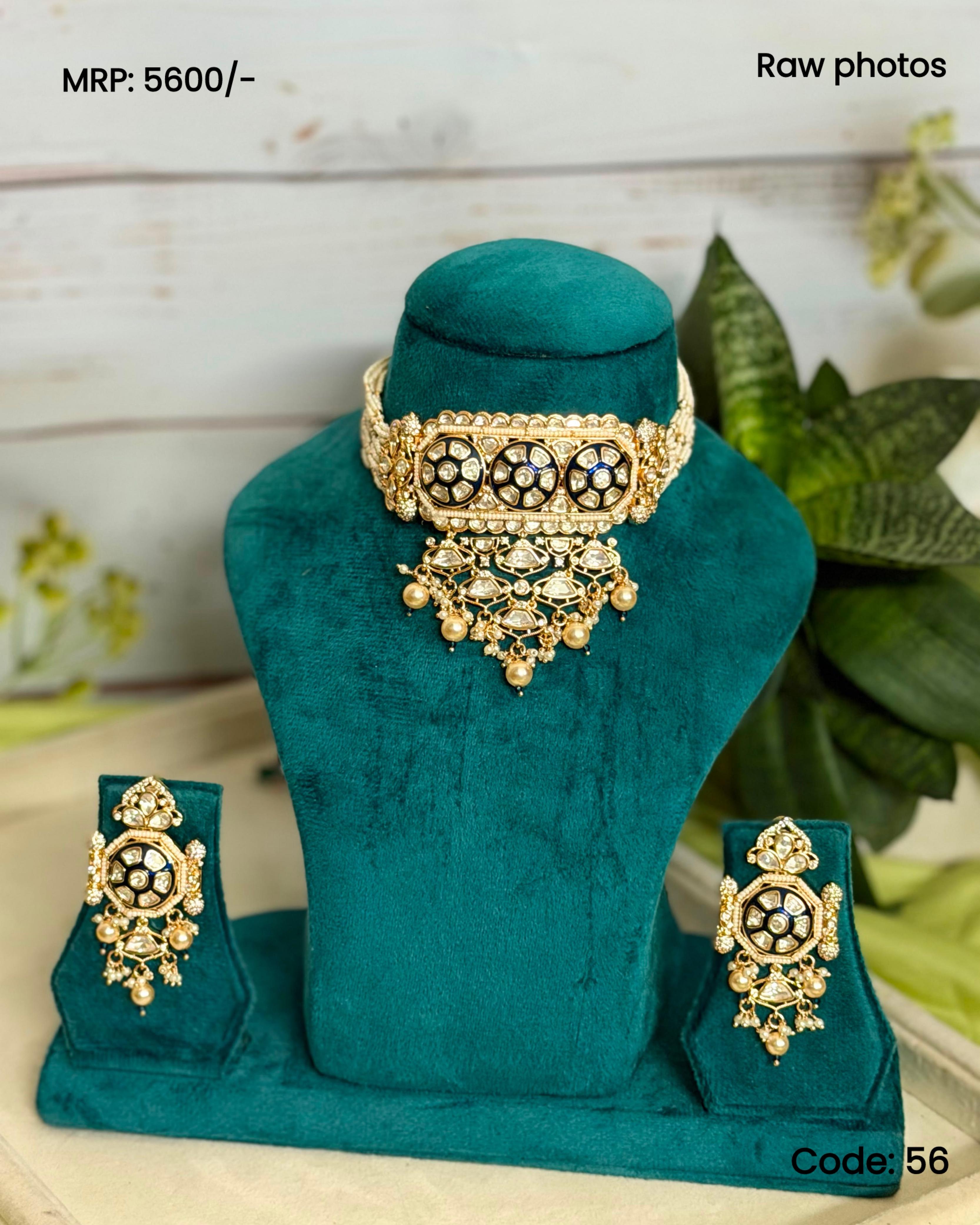 Victorian Kundan Choker Set | Pearl Choker Necklace | Antique Gold Jewellery | Anti Tarnish