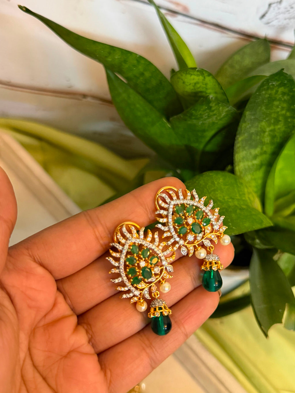 Green Krishna Pendant Necklace Set | Temple Jewellery | House of Orna