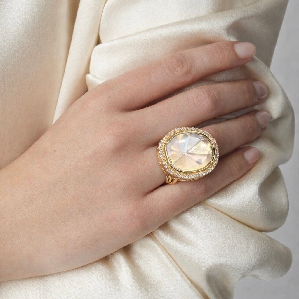Polki Halo Cocktail Ring