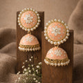 Gulnaar Blush Meenakari Jhumkas
