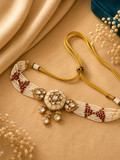 Pearl Kundan Bridal Choker Necklace Set