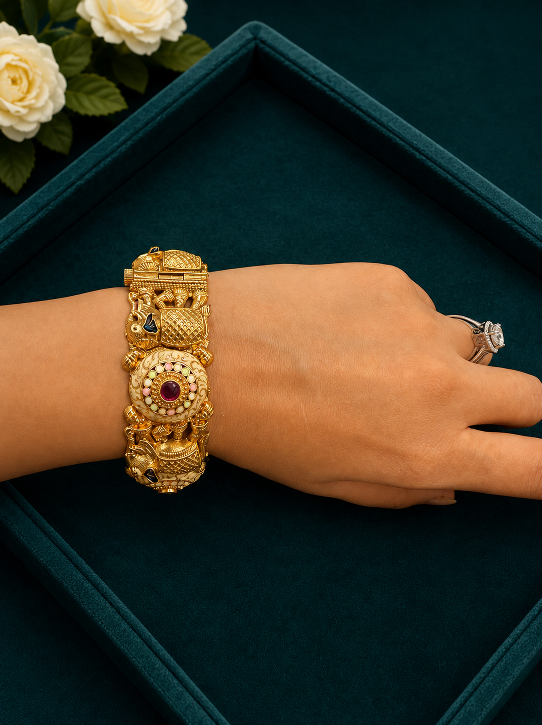 Royal Enamel Antique Kada Bangles