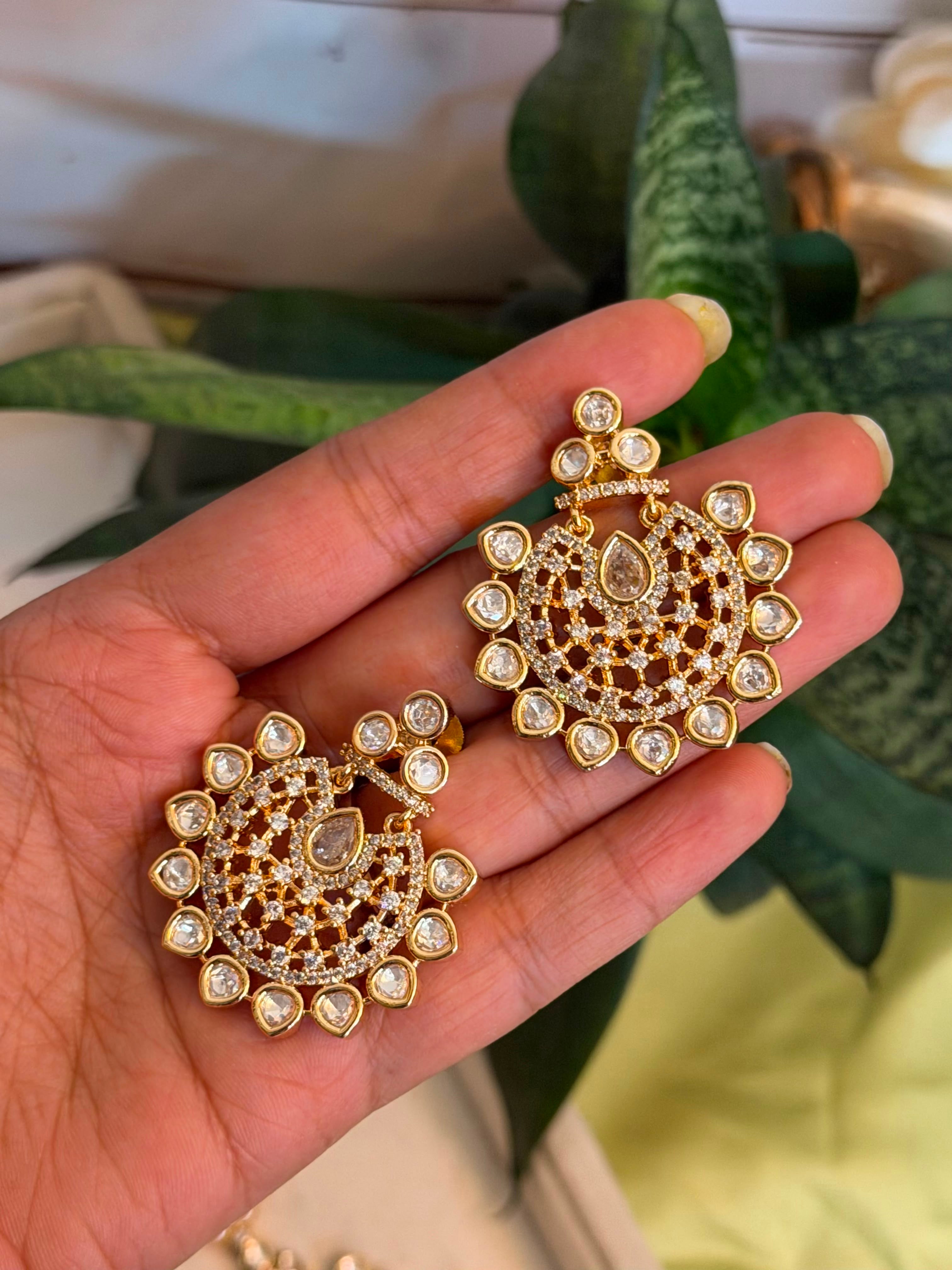 Pearl Kundan Pendant Necklace Set | White Multi Layer Pearl Jewellery | Anti Tarnish