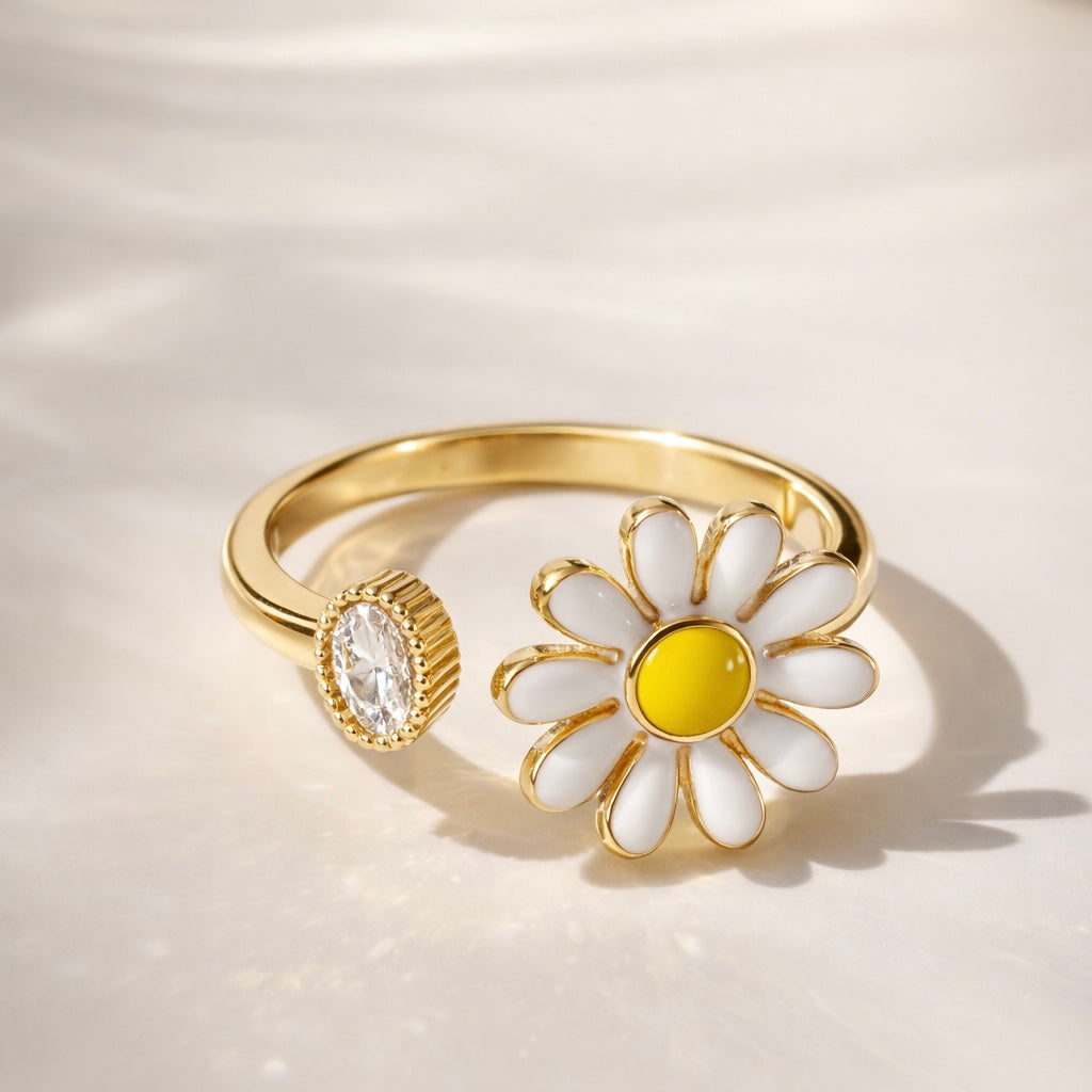 White daisy Ring