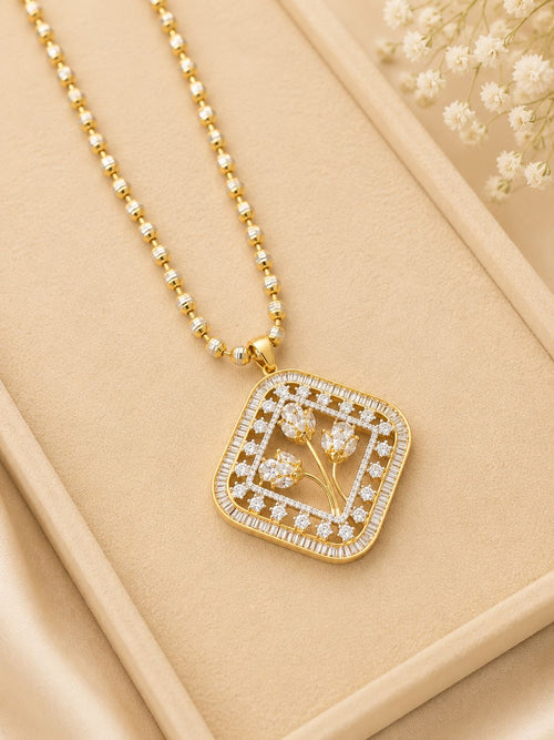 Diamond Teardrop Pendant Necklace Set
