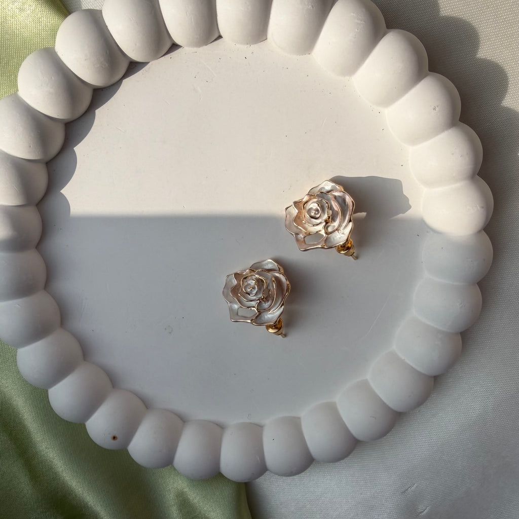 White Lotus Earrings