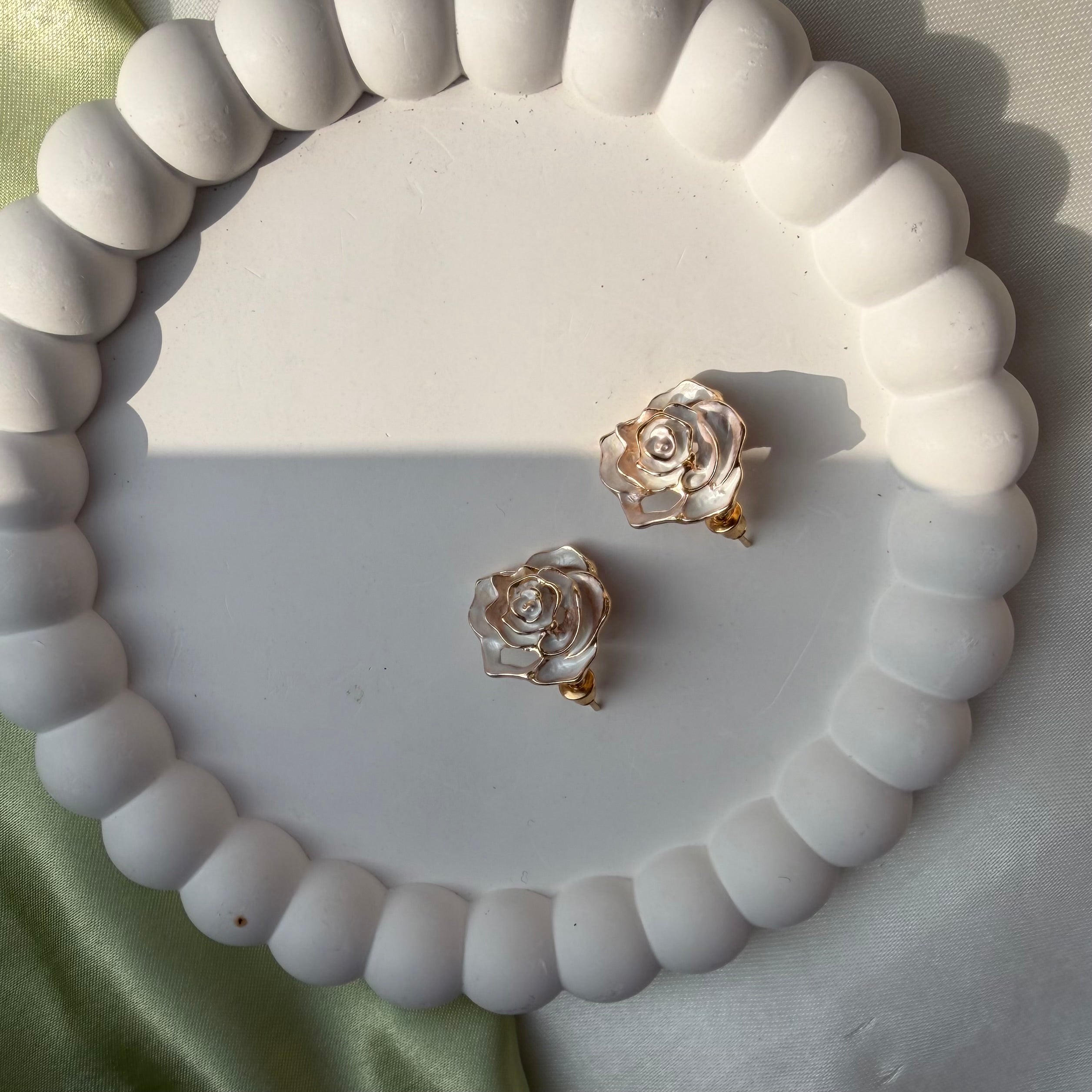 White Lotus Earrings