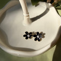 Black Flower Earrings