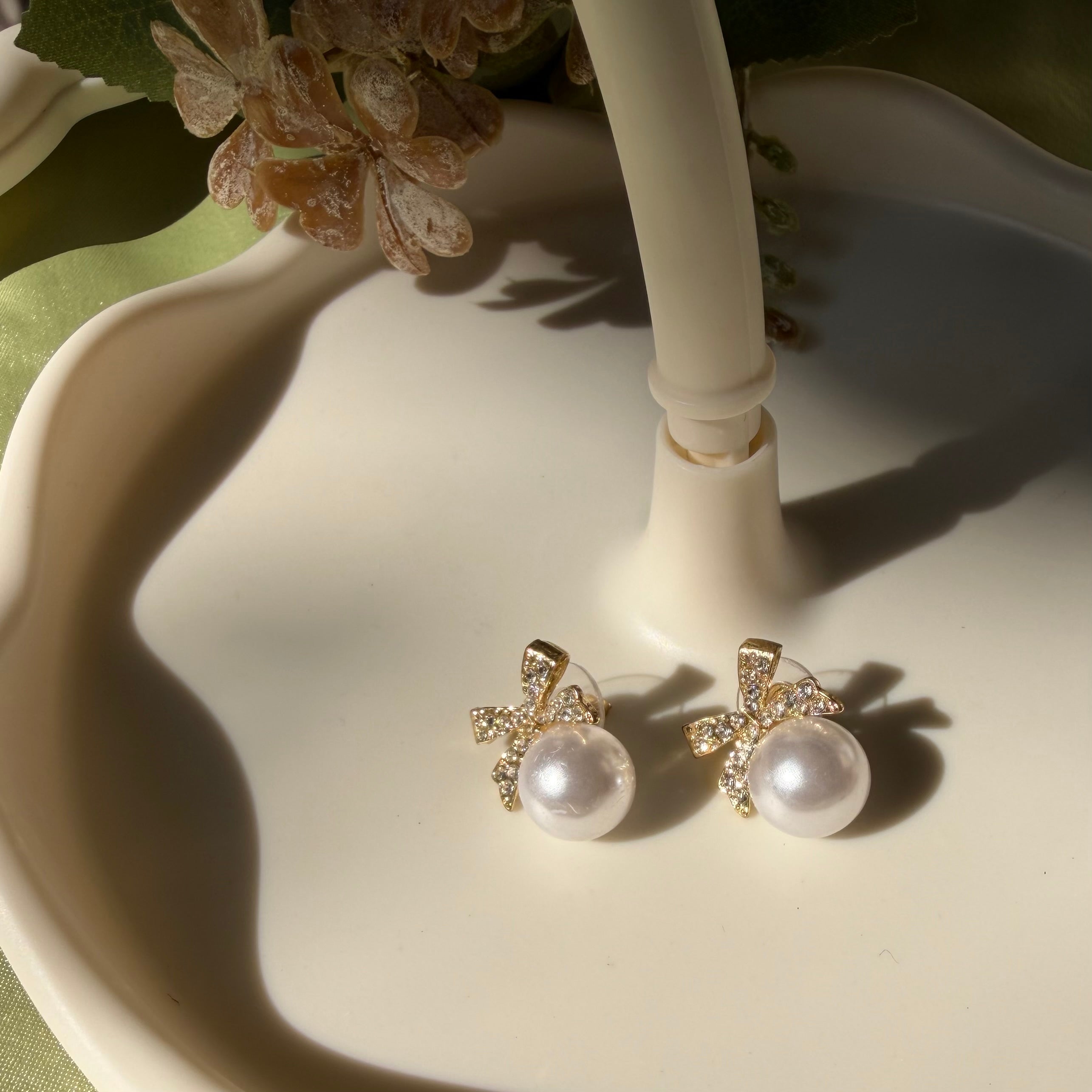 Bling Pearl Earrings