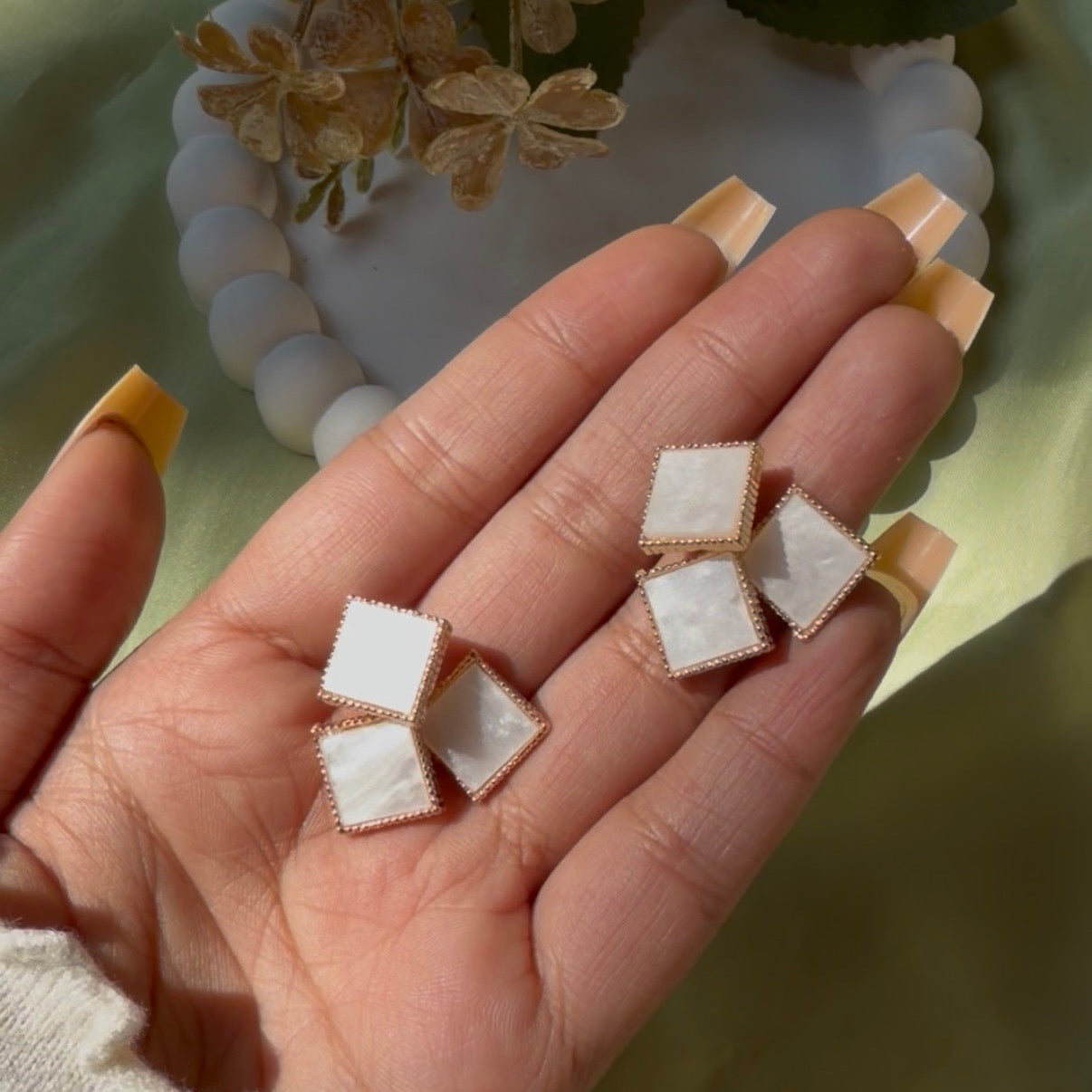 Marble look Earrings