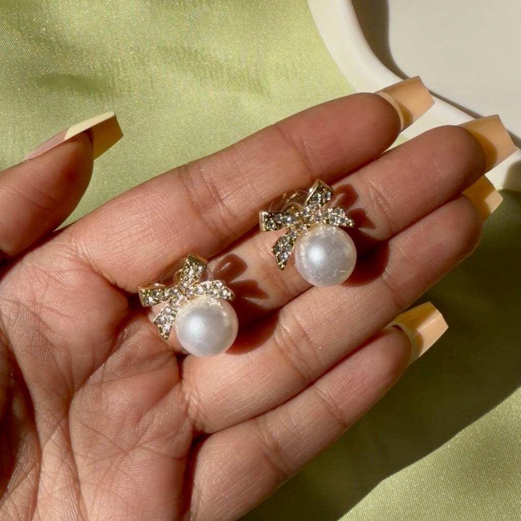 Bling Pearl Earrings