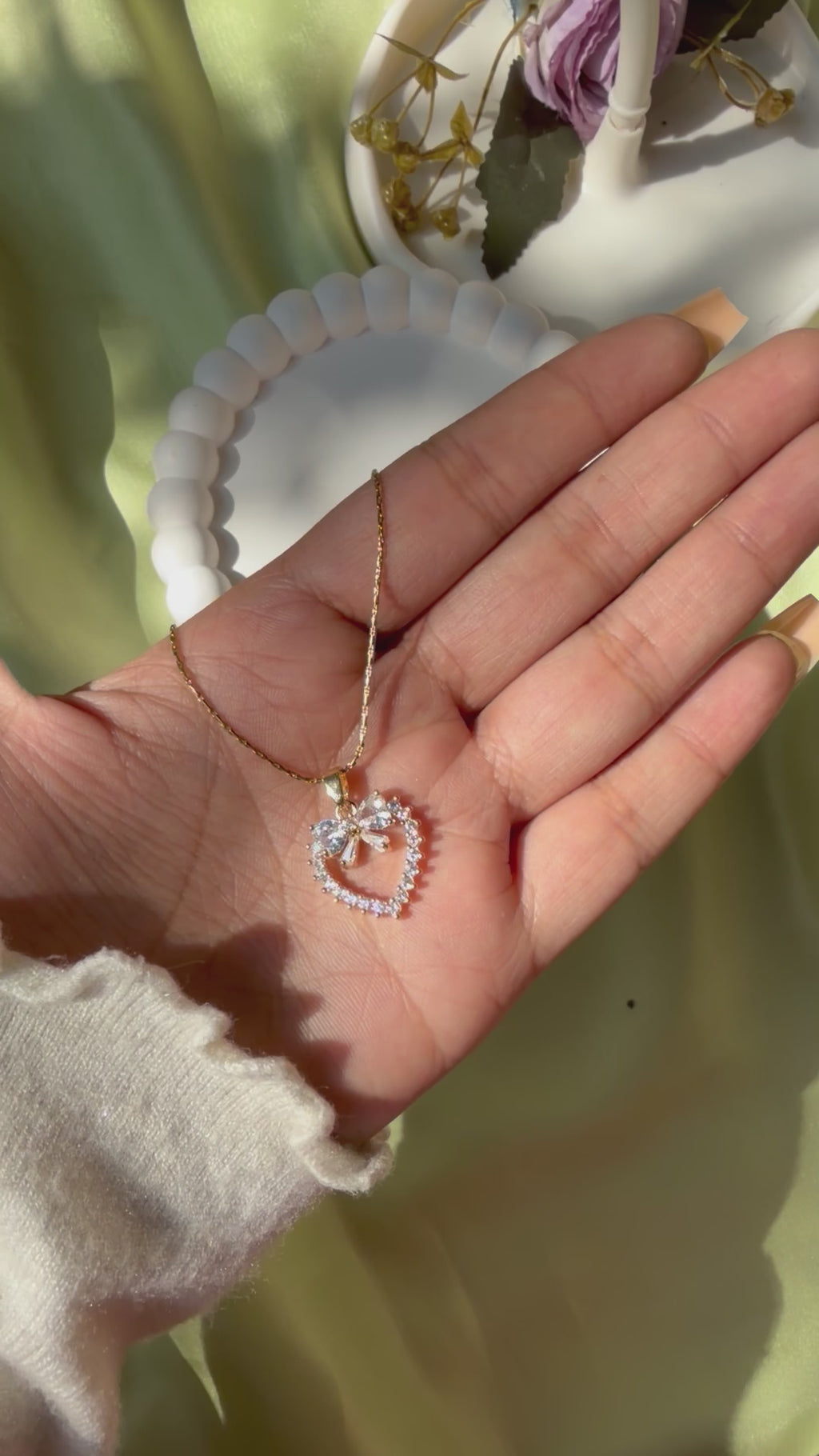 Crystal Heart charm pendant