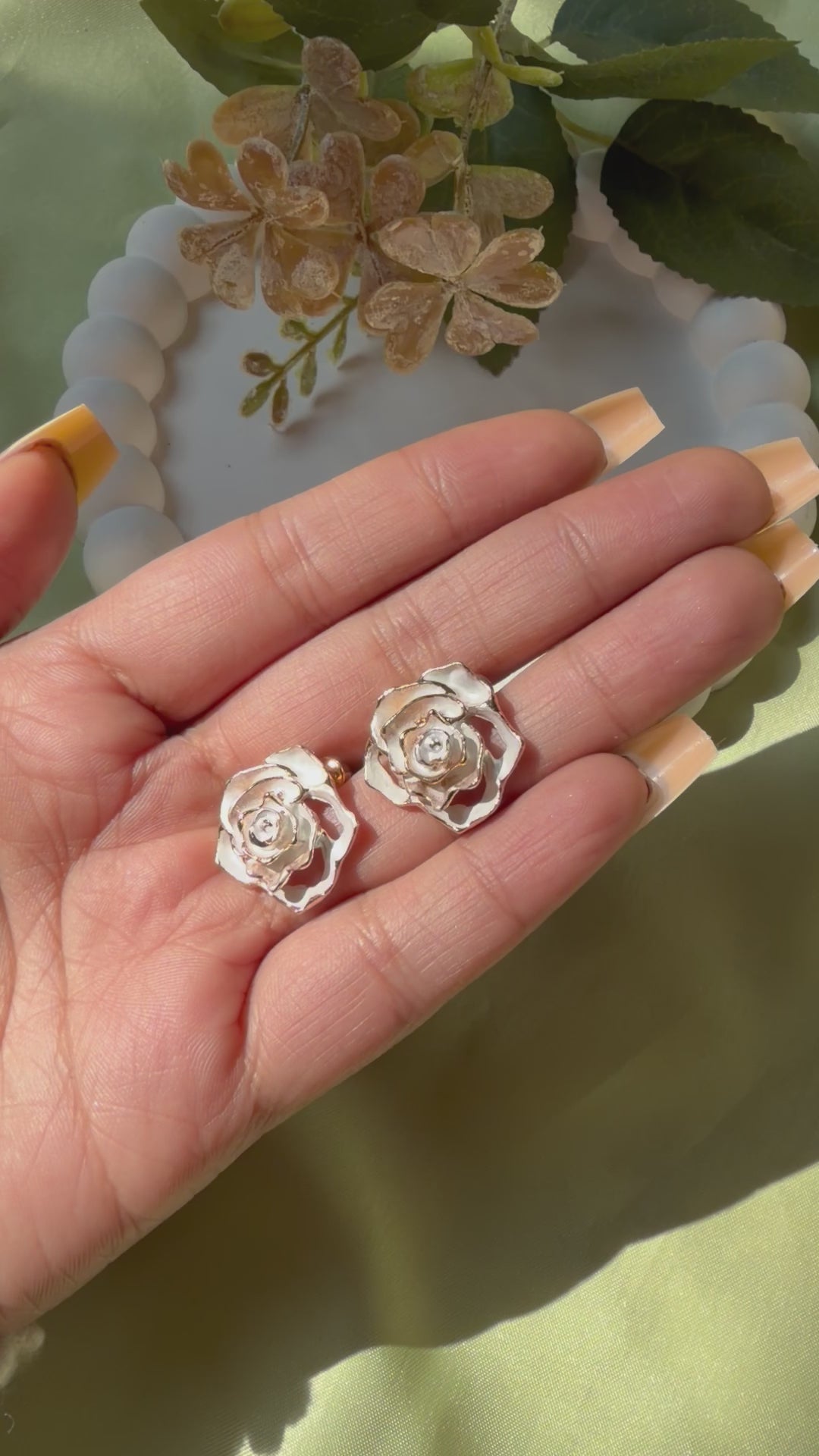 White Lotus Earrings
